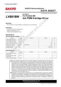 LV8018W-MPB-E Datasheet Cover
