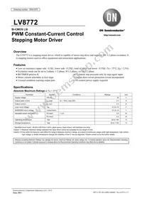 LV8772-E Datasheet Cover