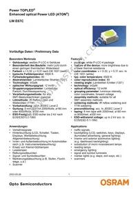 LW E67C-U2V2-3C5D-1 Datasheet Cover