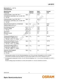 LW E67C-U2V2-3C5D-1 Datasheet Page 4