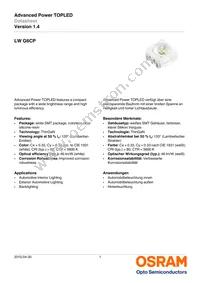 LW G6CP-EAFA-JKQL-1-140-R18-Z Datasheet Cover