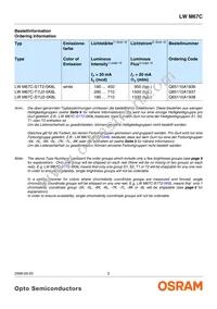 LW M67C-T1U2-5K8L-Z Datasheet Page 2