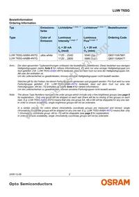 LW T6SG-V1AA-5K8L-Z Datasheet Page 2