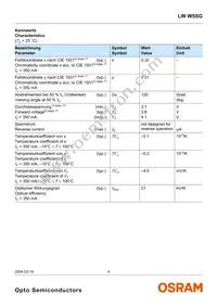 LW W5SG-GYHY-5K8L-Z Datasheet Page 4