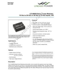 LW005F84 Datasheet Cover