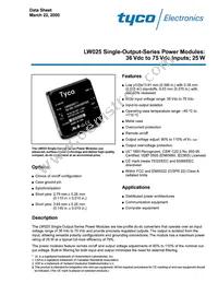 LW025G Datasheet Cover