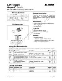 LXA16T600C Datasheet Cover