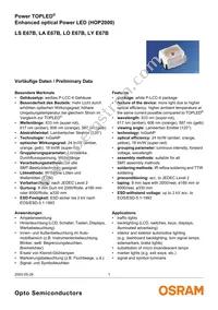 LY E67B-U2AA-26-1 Datasheet Cover