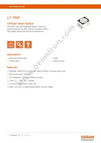 LY T68F-V1-5-1-20-R18-Z-SF Datasheet Cover