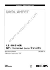 LZ1418E100R Datasheet Cover