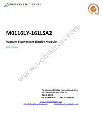 M0116LY-161LSAR2 Datasheet Cover