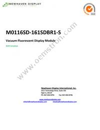 M0116SD-161SDBR1-S Datasheet Cover