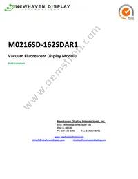 M0216SD-162SDAR1 Datasheet Cover