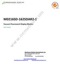 M0216SD-162SDAR2-1 Datasheet Cover