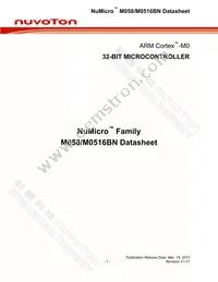 M0516ZBN Datasheet Cover