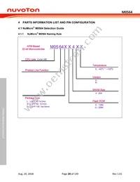 M0564VG4AE Datasheet Page 20