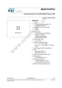 M24C16-DFCU6TP/K Datasheet Cover