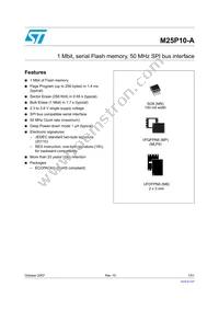M25P10-AVMN6T Datasheet Cover
