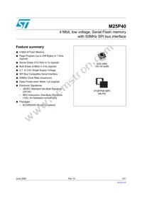 M25P40-VMP6 Datasheet Cover