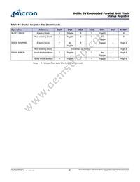 M29W640GB70ZF3F TR Datasheet Page 21