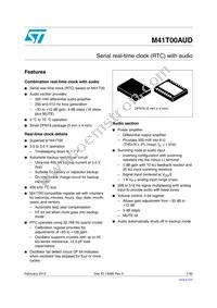 M41T00AUDD1F Datasheet Cover