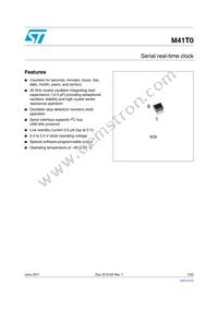 M41T0DS6F Datasheet Cover