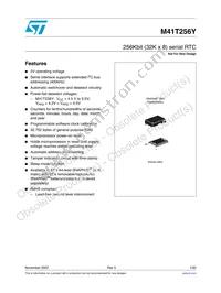 M41T256YMH7F Datasheet Cover