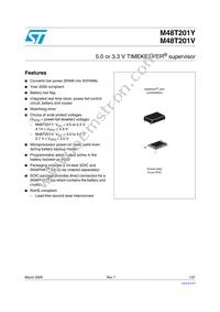 M48T201Y-70MH1E Datasheet Cover