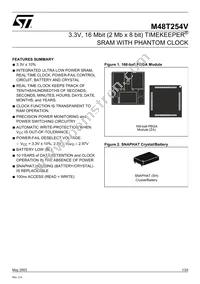 M48T254V-10ZA1 Datasheet Cover