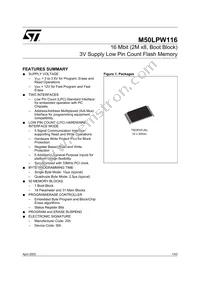 M50LPW116N1 Datasheet Cover