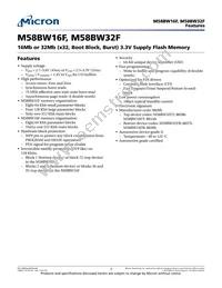 M58BW16FB5ZA3F Datasheet Cover
