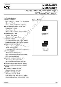 M59DR032EA10ZB6T Datasheet Cover