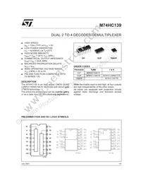 M74HC139RM13TR Datasheet Cover