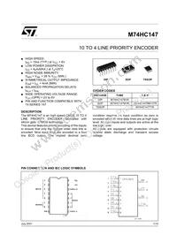 M74HC147RM13TR Datasheet Cover