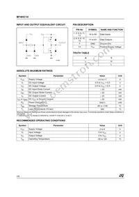 M74HC14TTR Datasheet Page 2