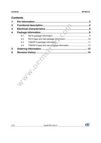 M74HC14YTTR Datasheet Page 2