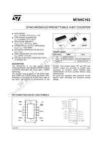 M74HC163B1R Datasheet Cover