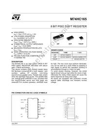 M74HC165RM13TR Datasheet Cover