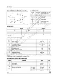 M74HC240TTR Datasheet Page 2