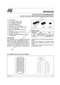 M74HC245RM13TR Datasheet Cover