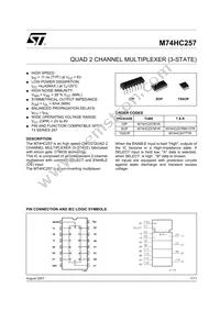 M74HC257RM13TR Datasheet Cover