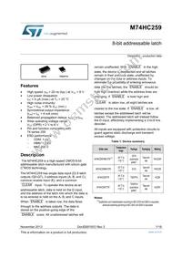 M74HC259RM13TR Datasheet Cover