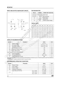 M74HC30RM13TR Datasheet Page 2