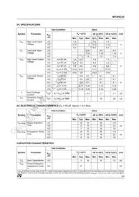 M74HC32RM13TR Datasheet Page 3