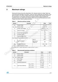 M74HC4051TTR Datasheet Page 5