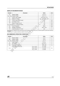 M74HC4052TTR Datasheet Page 3