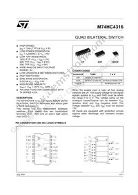 M74HC4316RM13TR Datasheet Cover