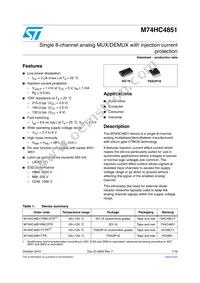 M74HC4851TTR Datasheet Cover