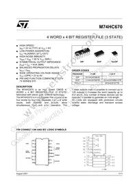 M74HC670M1R Datasheet Cover