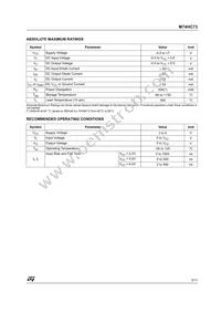 M74HC73TTR Datasheet Page 3